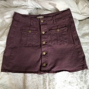 Button down jean skirt